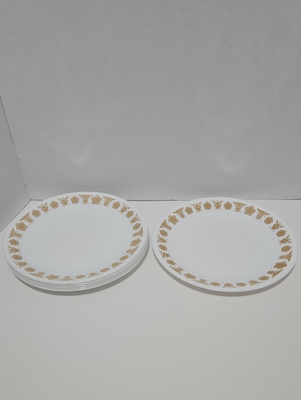 Vintage Corelle Butterfly Gold 8.5" Lunch/Salad Plates - Set of 6